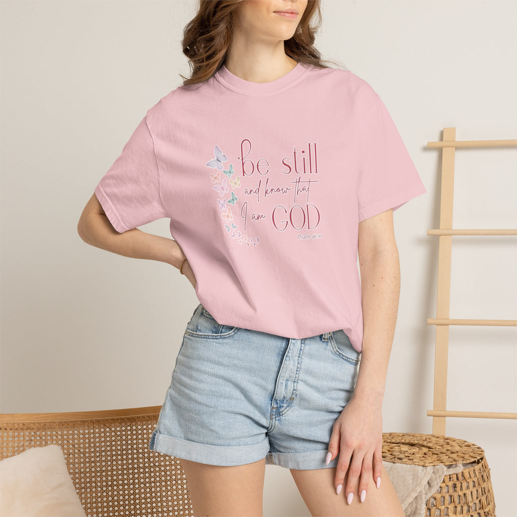 Be Still and Know God T-Shirt — Floral Christian Faith Tee