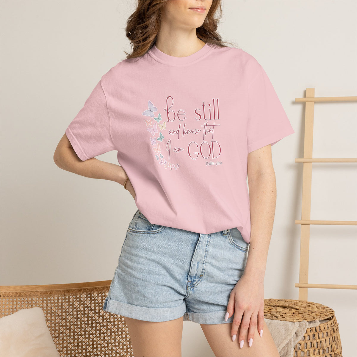 Be Still and Know God T-Shirt — Floral Christian Faith Tee