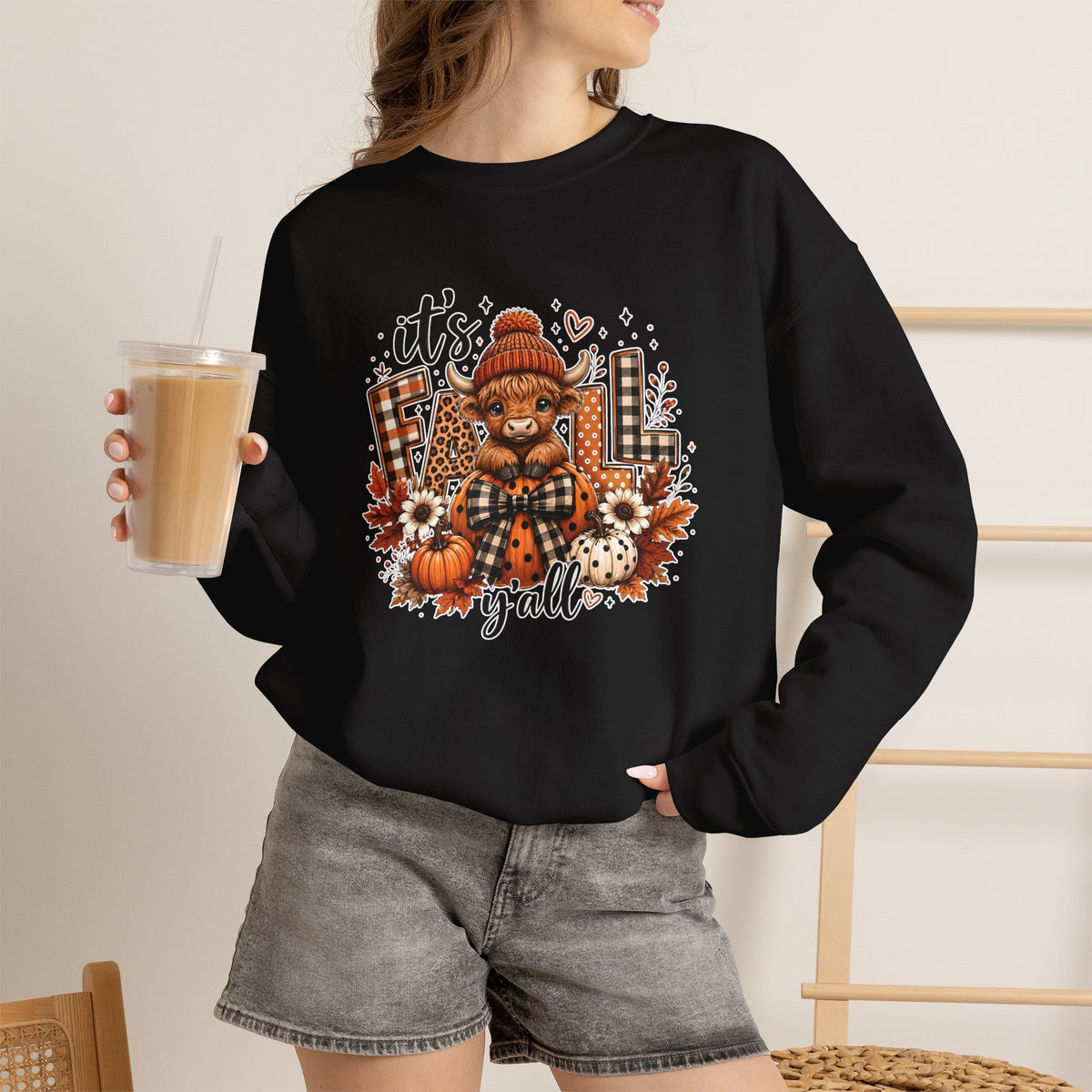 Fall Bear 'It's Y'all' Crewneck Sweatshirt