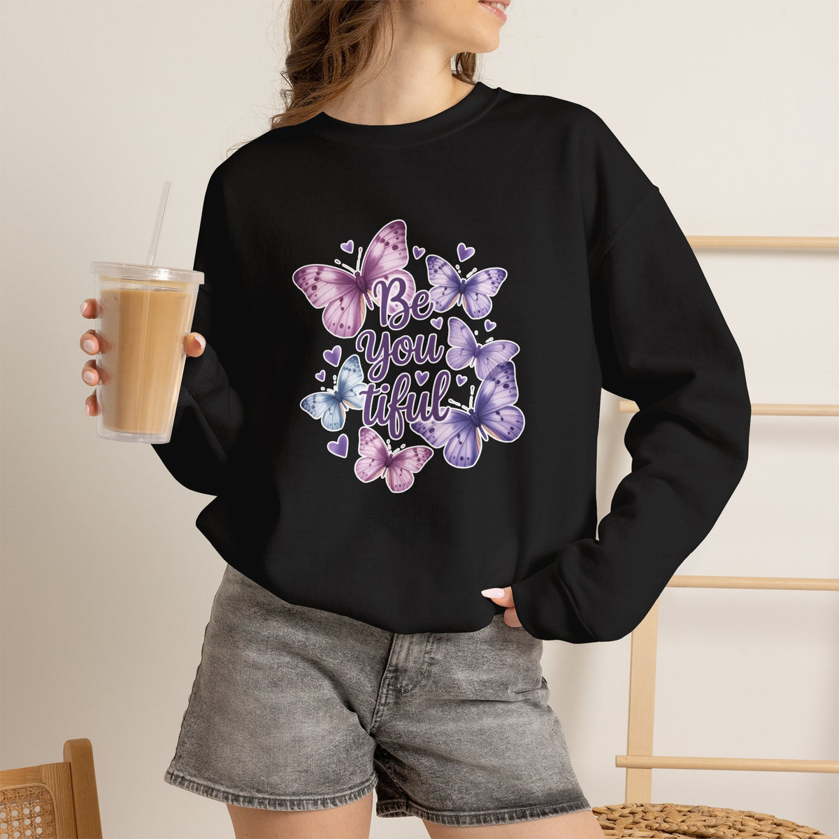 Butterfly "Be You Tiful" Crewneck Sweatshirt