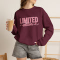 Limited Edition Crewneck Sweatshirt — Pink Script Graphic