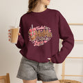 Crewneck Sweatshirt — "Fueled by Momma Coffee & Love" Cozy Leopard Coffee Design