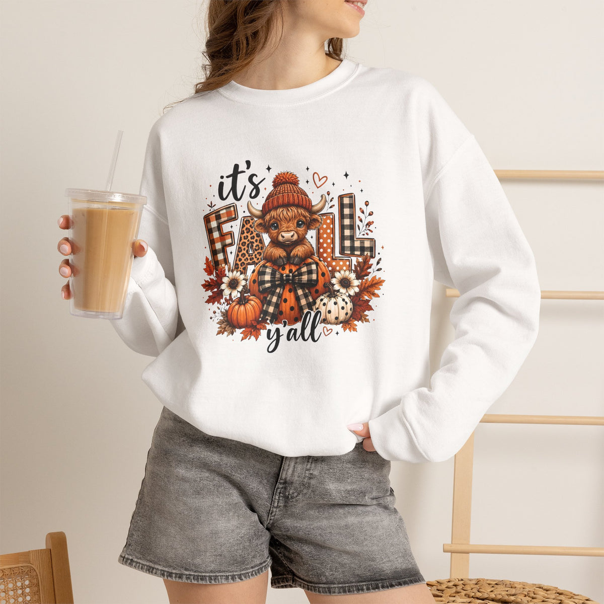 Fall Bear 'It's Y'all' Crewneck Sweatshirt
