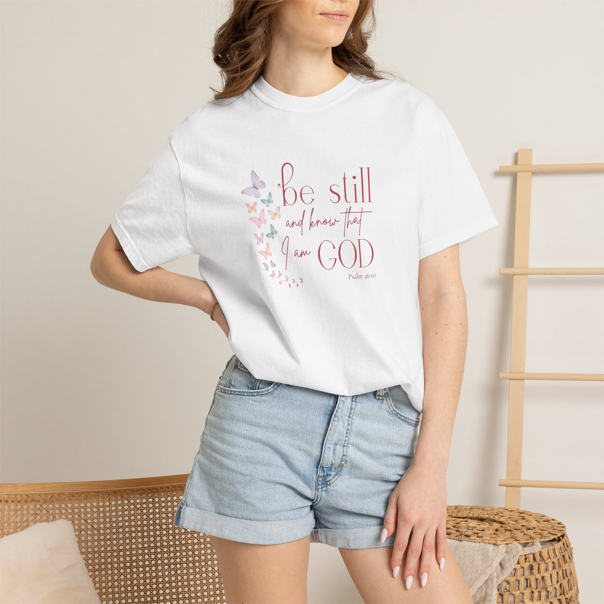 Be Still and Know God T-Shirt — Floral Christian Faith Tee
