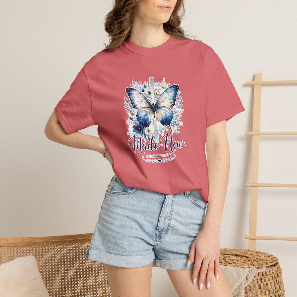 Made New Butterfly T-Shirt — Inspirational Christian Faith Tee