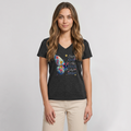Women's Premium Organic V-Neck T-shirt - heather anthracite