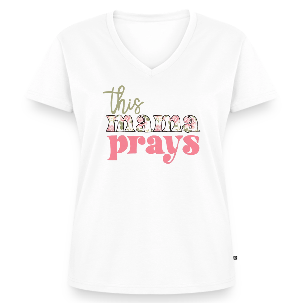 Women's Premium Organic V-Neck T-shirt - white