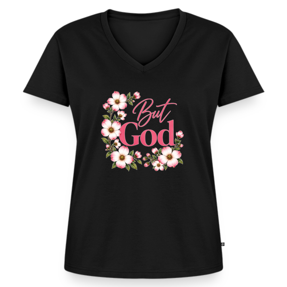 Women's Premium Organic V-Neck T-shirt - black