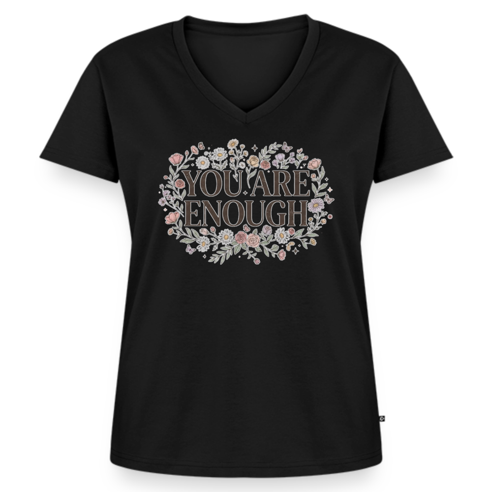 Women's Premium Organic V-Neck T-shirt - black
