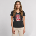Women's Premium Organic V-Neck T-shirt - heather anthracite