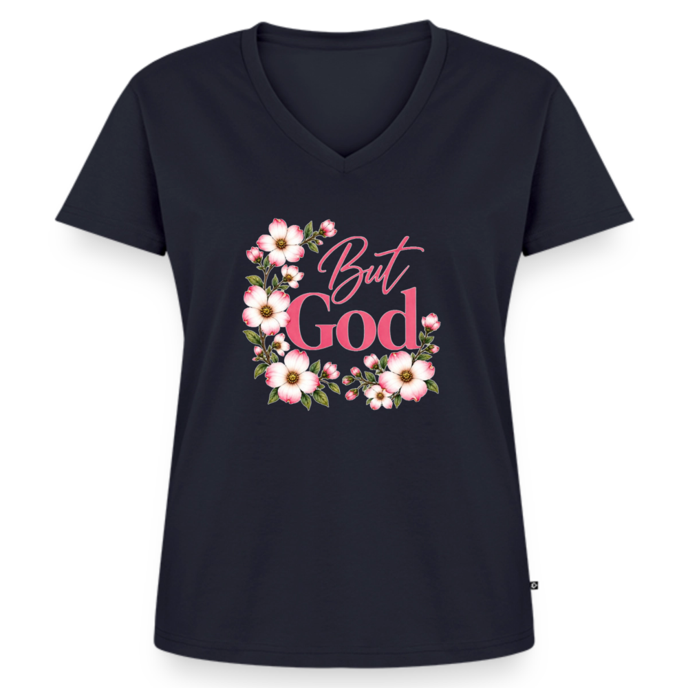 Women's Premium Organic V-Neck T-shirt - navy