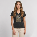 Women's Premium Organic V-Neck T-shirt - heather anthracite