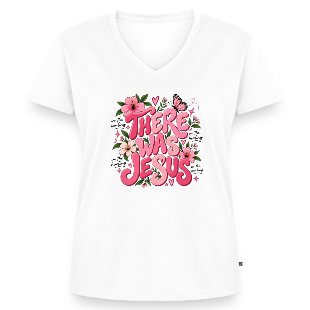 Women's Premium Organic V-Neck T-shirt - white