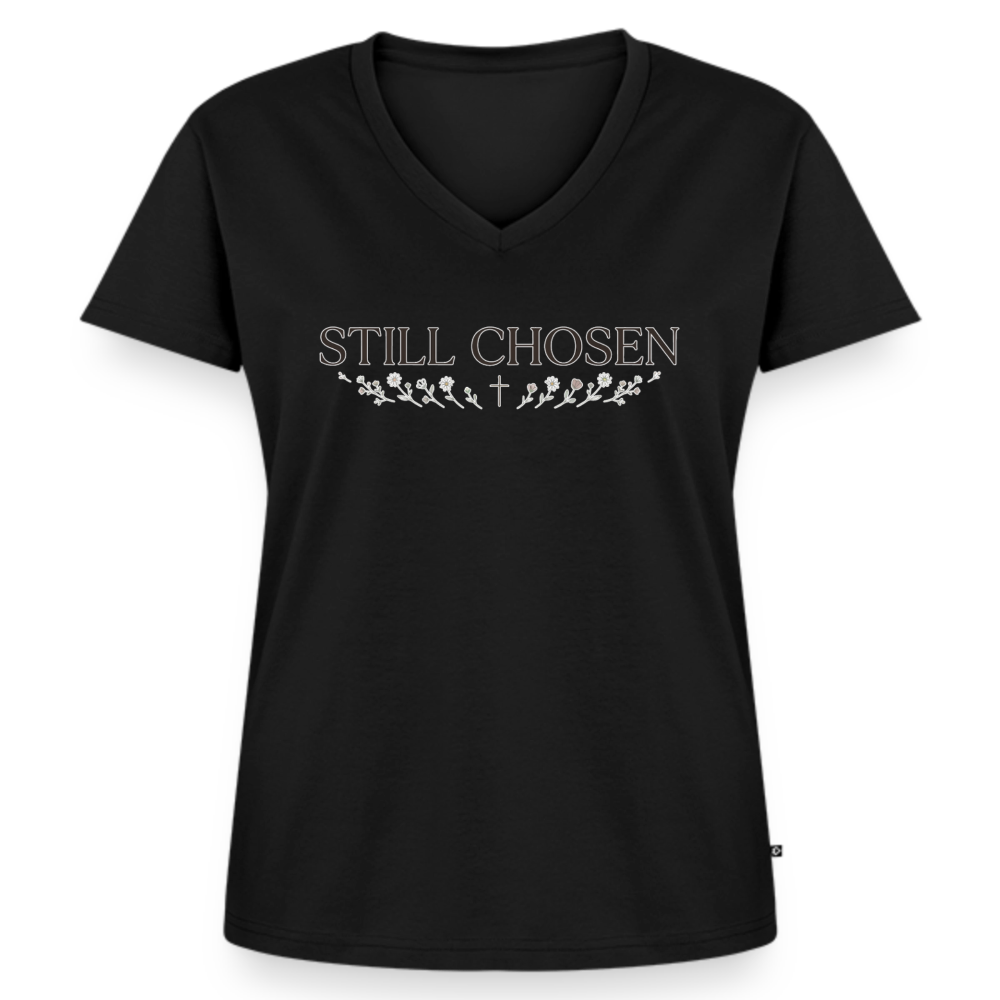 Women's Premium Organic V-Neck T-shirt - black