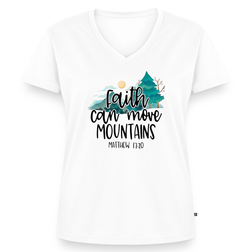 Women's Premium Organic V-Neck T-shirt - white