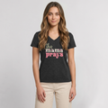 Women's Premium Organic V-Neck T-shirt - heather anthracite