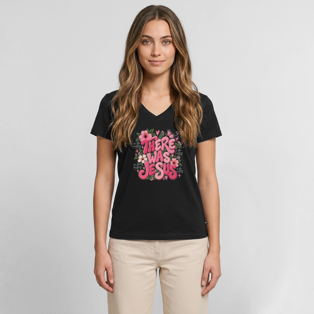 Women's Premium Organic V-Neck T-shirt - black