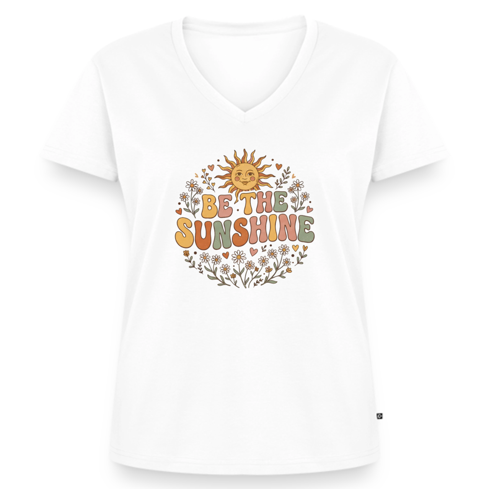 Women's Premium Organic V-Neck T-shirt - white