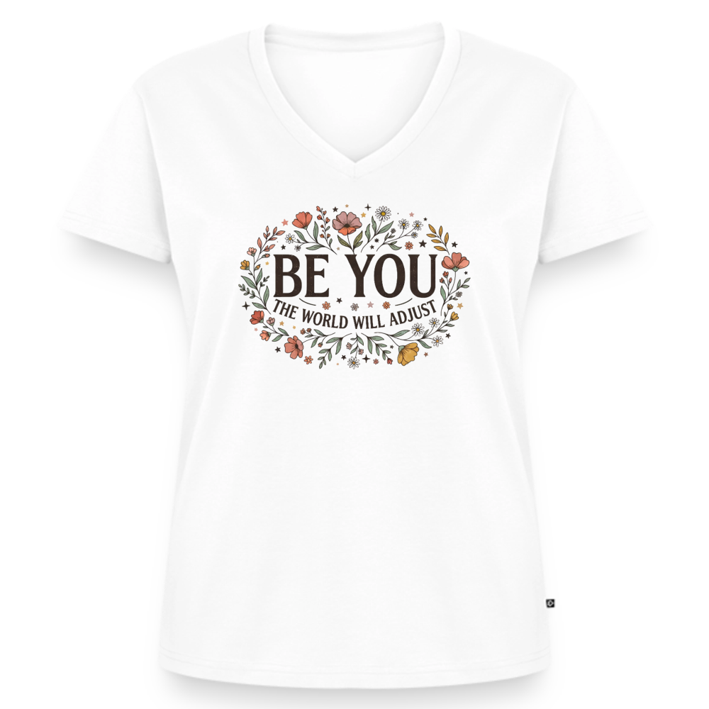 Women's Premium Organic V-Neck T-shirt - white