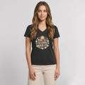 Women's Premium Organic V-Neck T-shirt - heather anthracite