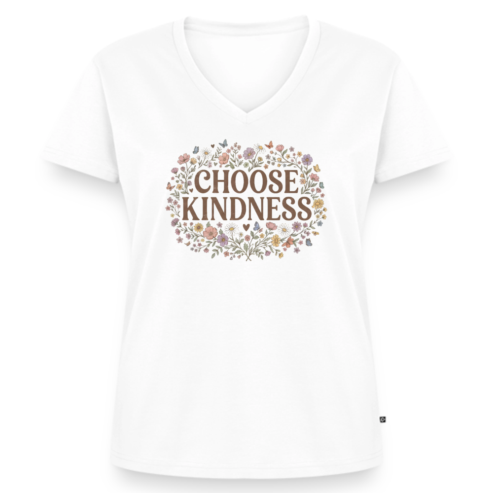 Women's Premium Organic V-Neck T-shirt - white