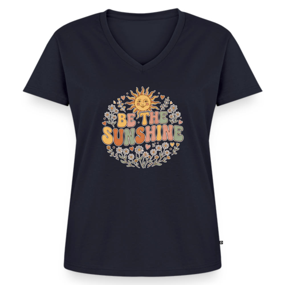 Women's Premium Organic V-Neck T-shirt - navy