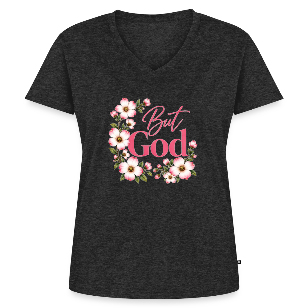 Women's Premium Organic V-Neck T-shirt - heather anthracite