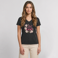 Women's Premium Organic V-Neck T-shirt - heather anthracite