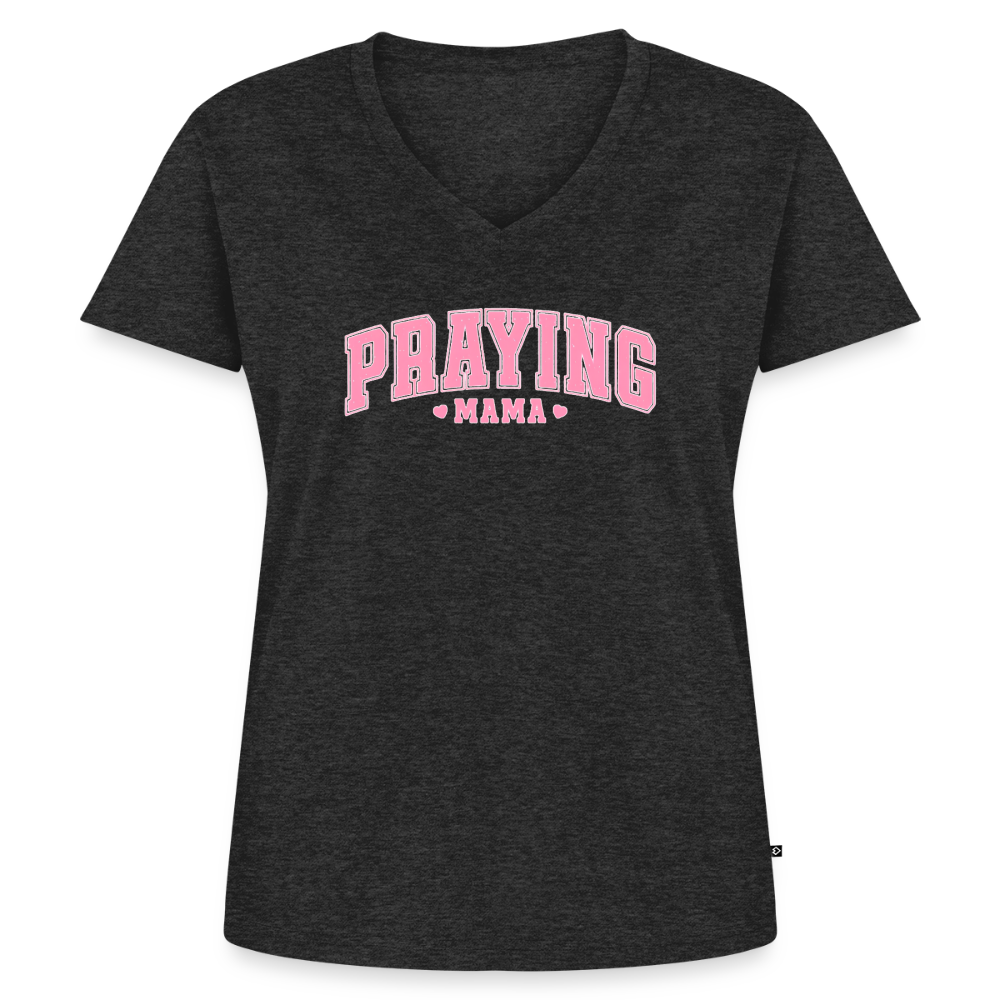 Women's Premium Organic V-Neck T-shirt - heather anthracite