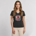 Women's Premium Organic V-Neck T-shirt - heather anthracite