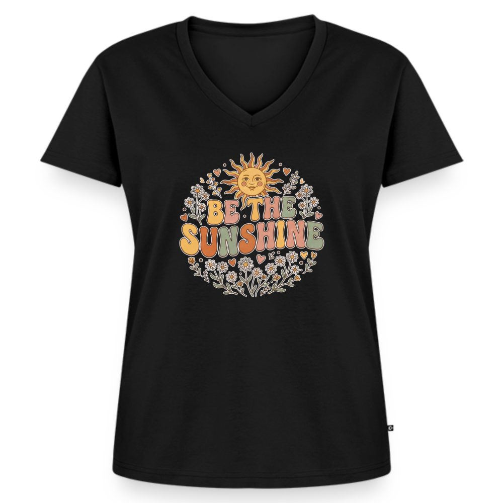 Women's Premium Organic V-Neck T-shirt - black
