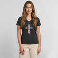 Women's Premium Organic V-Neck T-shirt - heather anthracite