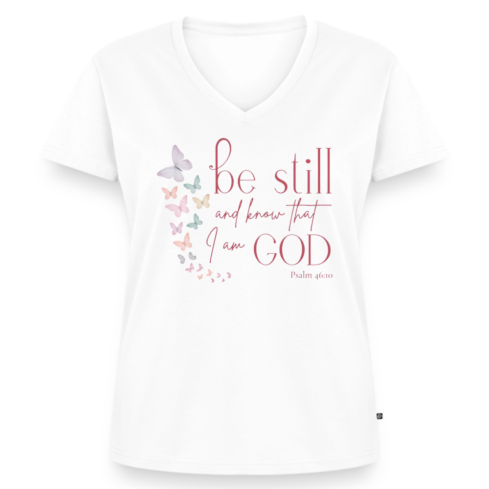 Women's Premium Organic V-Neck T-shirt - white