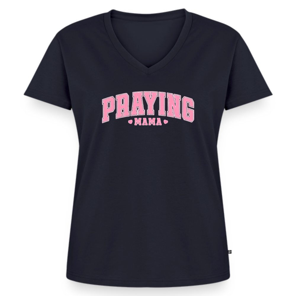Women's Premium Organic V-Neck T-shirt - navy