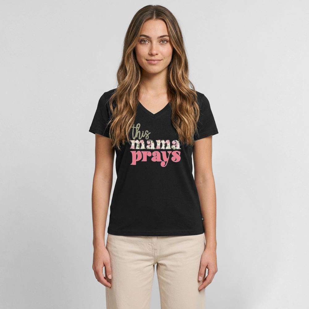 Women's Premium Organic V-Neck T-shirt - black