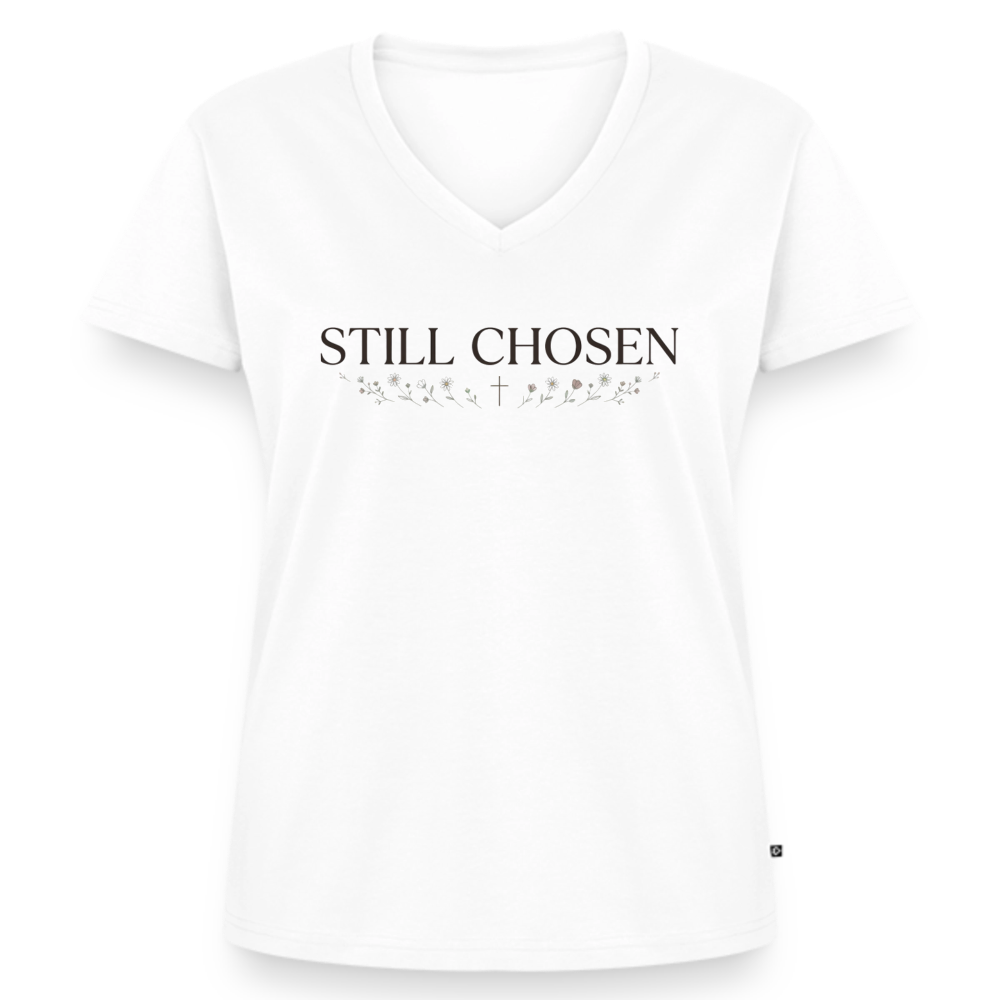 Women's Premium Organic V-Neck T-shirt - white