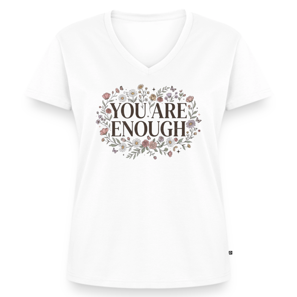 Women's Premium Organic V-Neck T-shirt - white