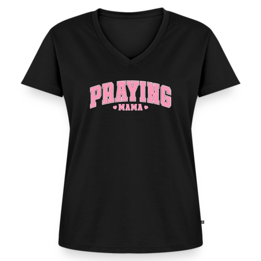 Women's Premium Organic V-Neck T-shirt - black