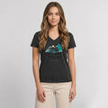 Women's Premium Organic V-Neck T-shirt - heather anthracite