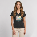 Women's Premium Organic V-Neck T-shirt - heather anthracite