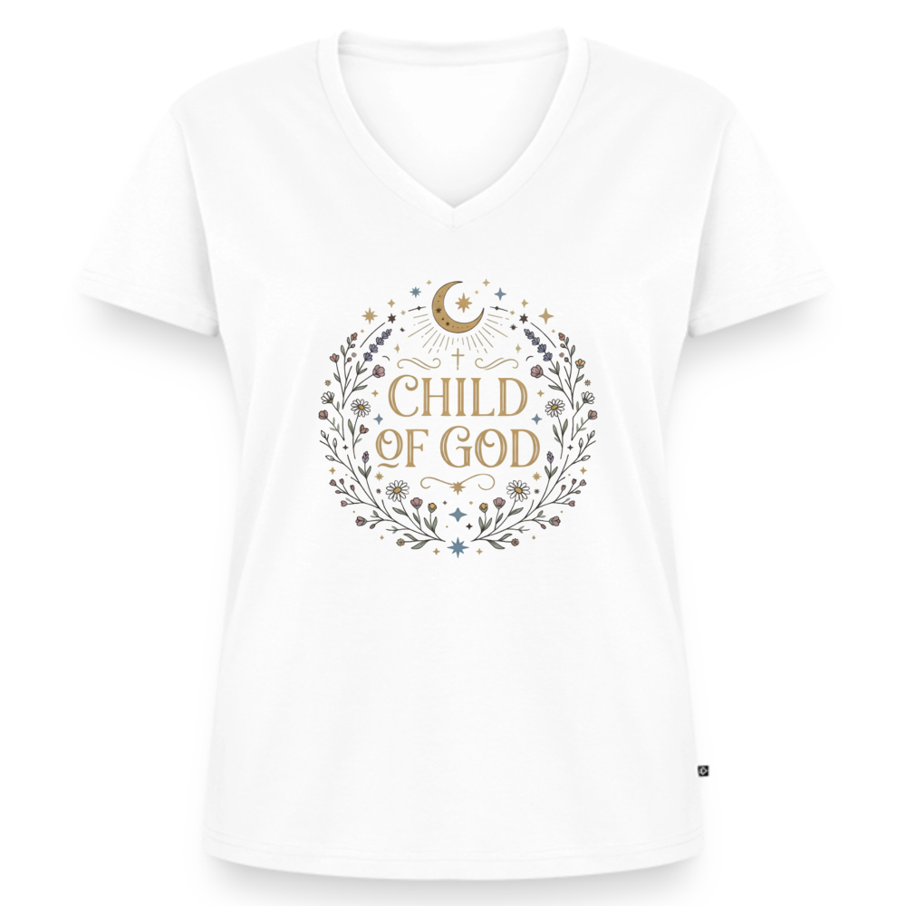 Women's Premium Organic V-Neck T-shirt - white