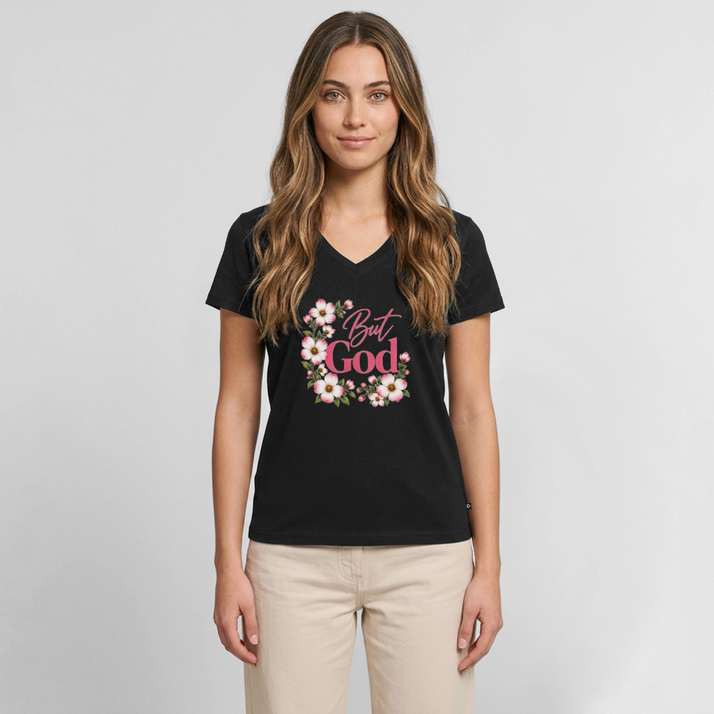 Women's Premium Organic V-Neck T-shirt - black