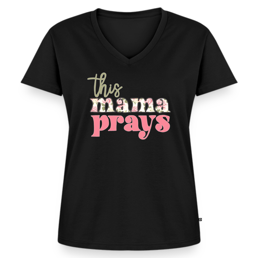 Women's Premium Organic V-Neck T-shirt - black