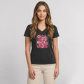 Women's Premium Organic V-Neck T-shirt - heather anthracite