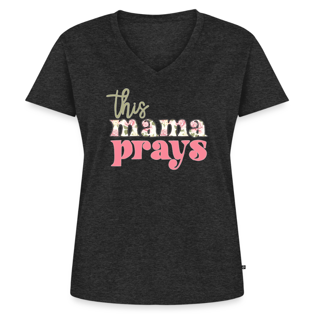 Women's Premium Organic V-Neck T-shirt - heather anthracite