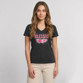Women's Premium Organic V-Neck T-shirt - heather anthracite
