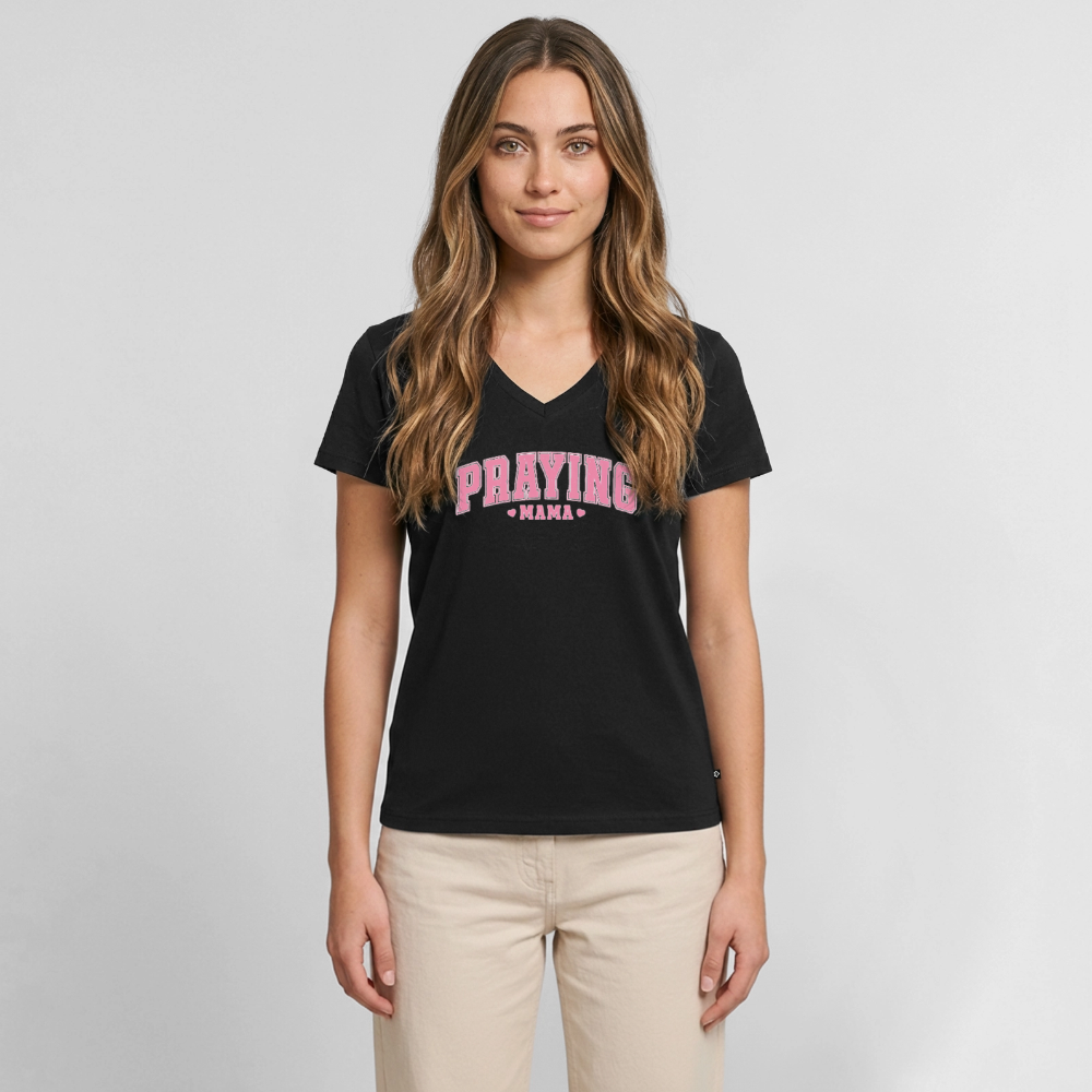 Women's Premium Organic V-Neck T-shirt - black