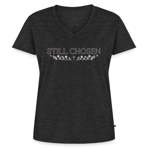 Women's Premium Organic V-Neck T-shirt - heather anthracite