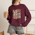 Autumn Is God’s Way Crewneck Sweatshirt — Fall Leaves Cross Graphic