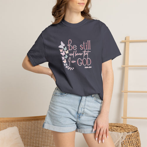 Be Still and Know God T-Shirt — Floral Christian Faith Tee